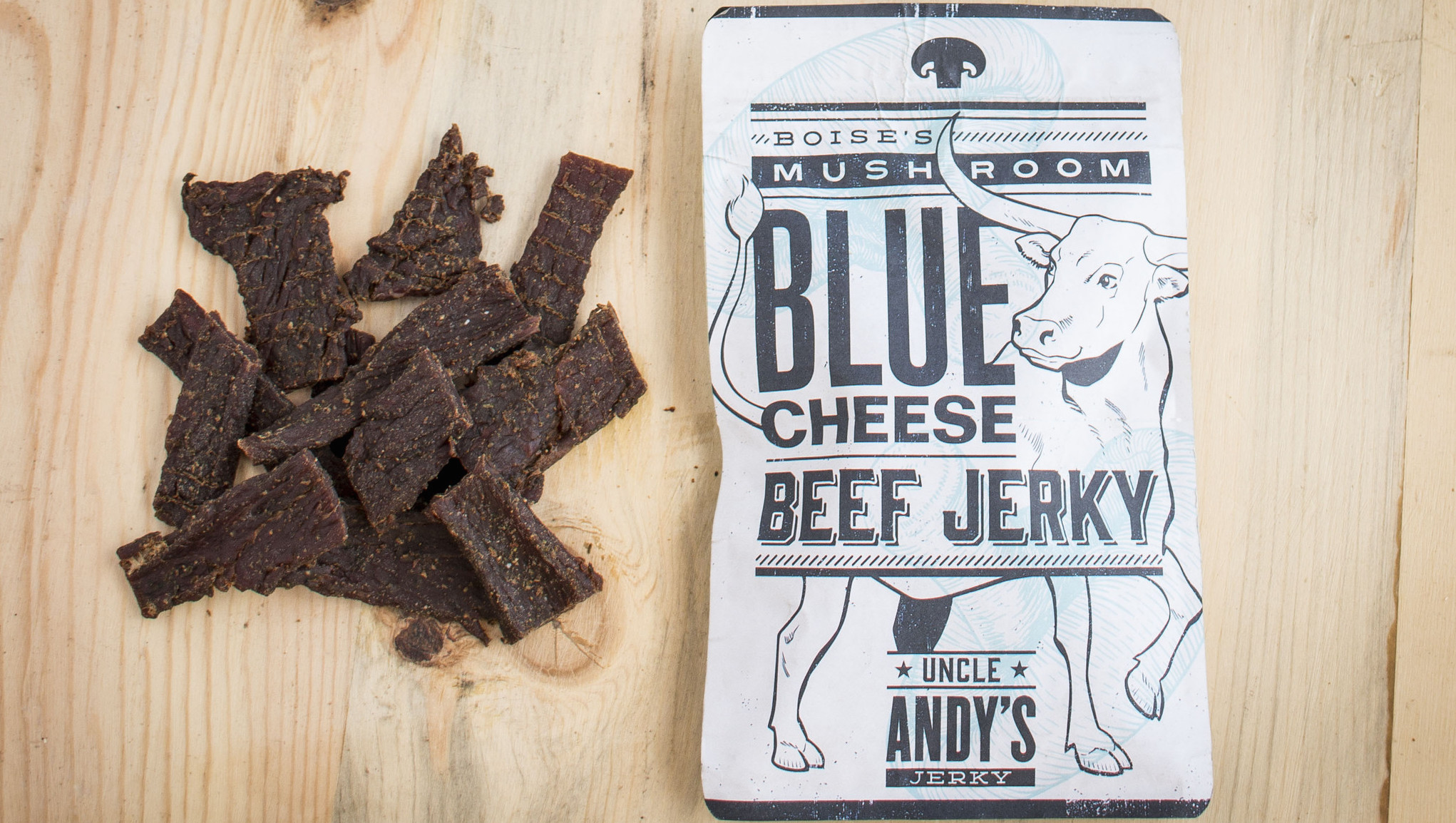 Uncle Andy's Jerky Launches New Flavor, Boise's Mushroom Blue Cheese NOSH