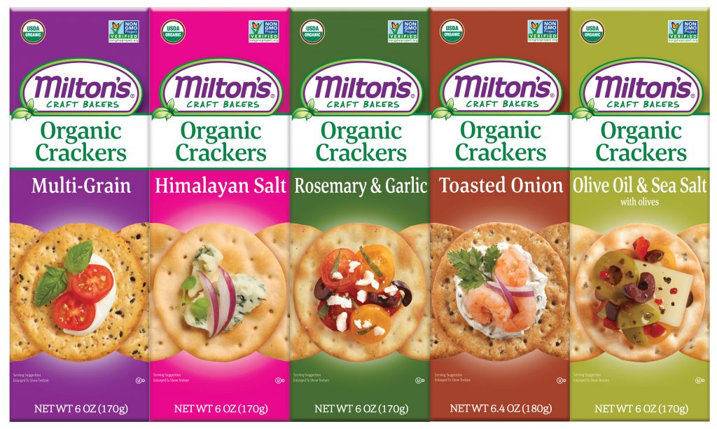 Milton's Launches Organic Gourmet Crackers Line