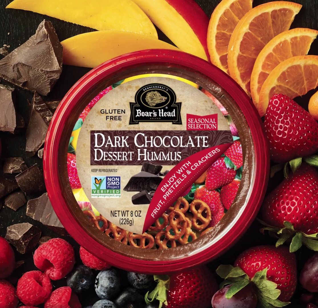 Boars Head Brand Releases Dark Chocolate Dessert Hummus | Nosh.com