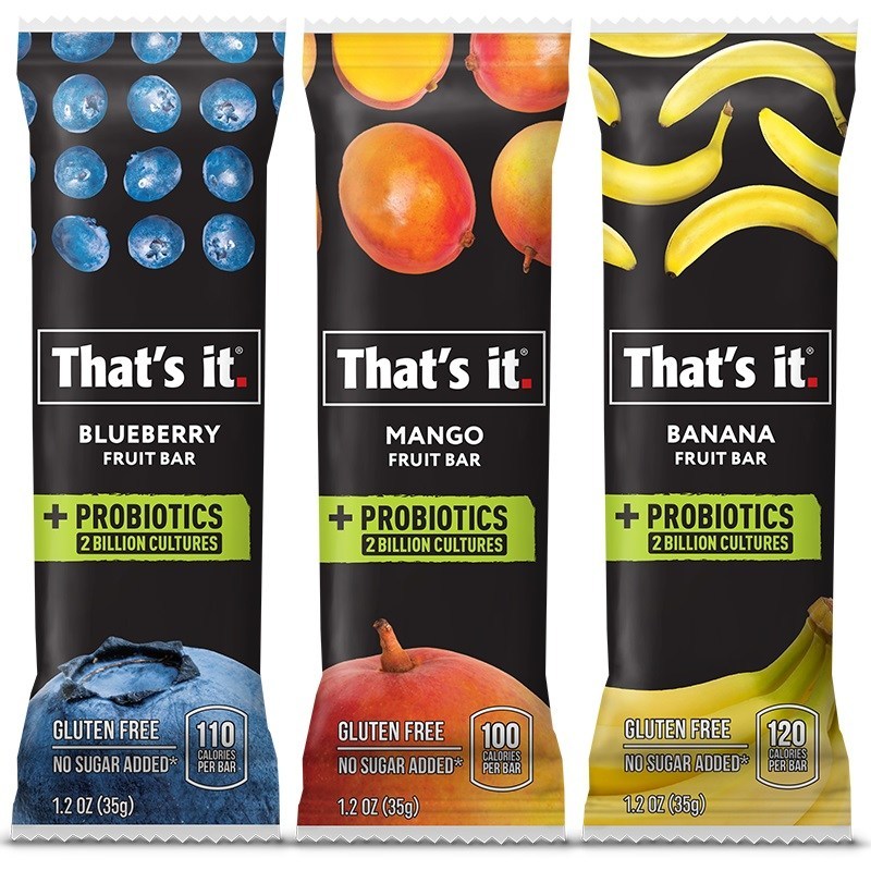That's It Launches Probiotic Fruit Bars