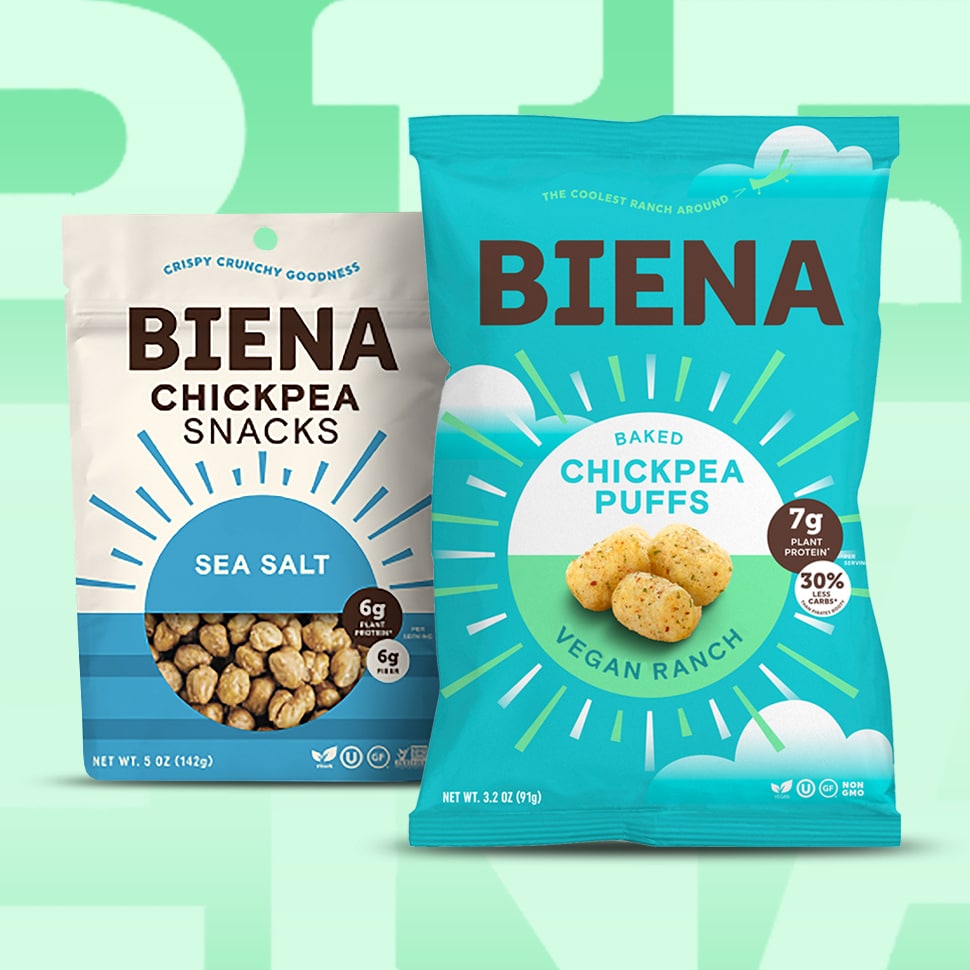 Biena Launches Chickpea Puffs and New Look