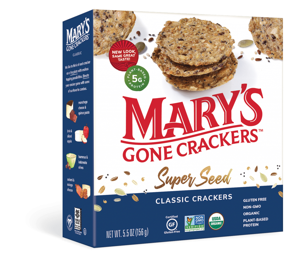 Mary’s Gone Crackers Announces Rebrand Through Packaging Refresh