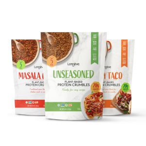 Download Longeve Introduces New Flavor Varieties Of Plant Based Protein Crumbles Zesty Taco And Masala Curry Nosh