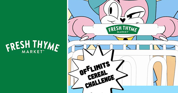 Fresh Thyme Market logo next to OffLimits' DASH character.