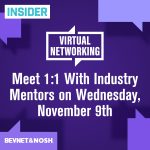 Meet 1:1 With Industry Experts at Our Next Virtual Networking Event on November 9