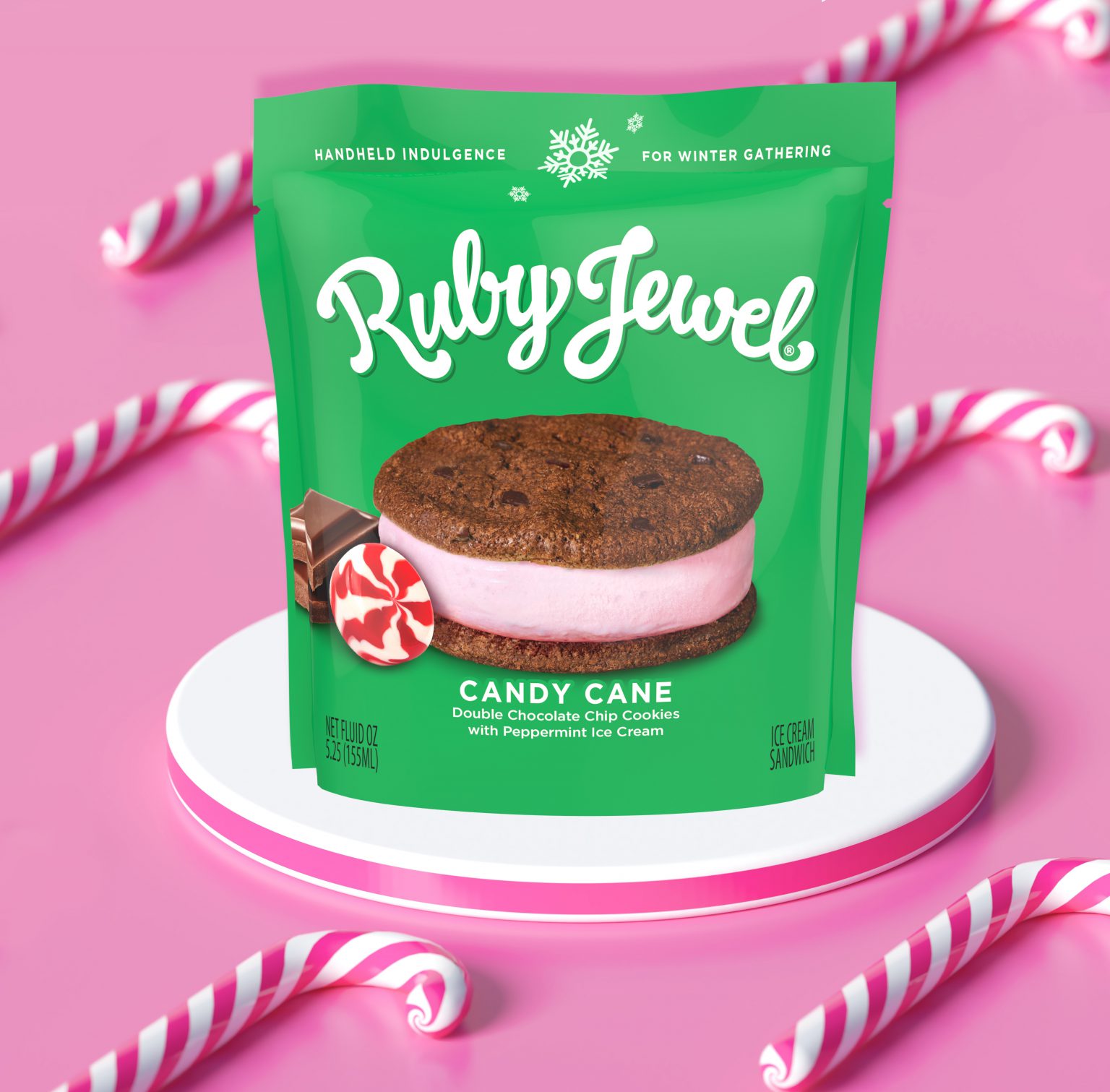 Ruby Jewel Launches LimitedEdition Candy Cane Ice Cream Sandwiches