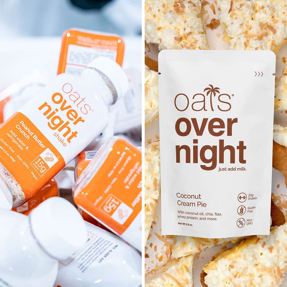 Oats Overnight Maple Brown Sugar Bottled Shake - Gluten Free, Non-GMO,  Vegan Friendly Breakfast Meal Replacement Shake with Powdered Oat milk. 15g  of