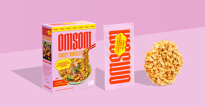 Omsom debuted a new “eXXXtra saucy” brand campaign for its new 4-SKu line of Saucy Noodles