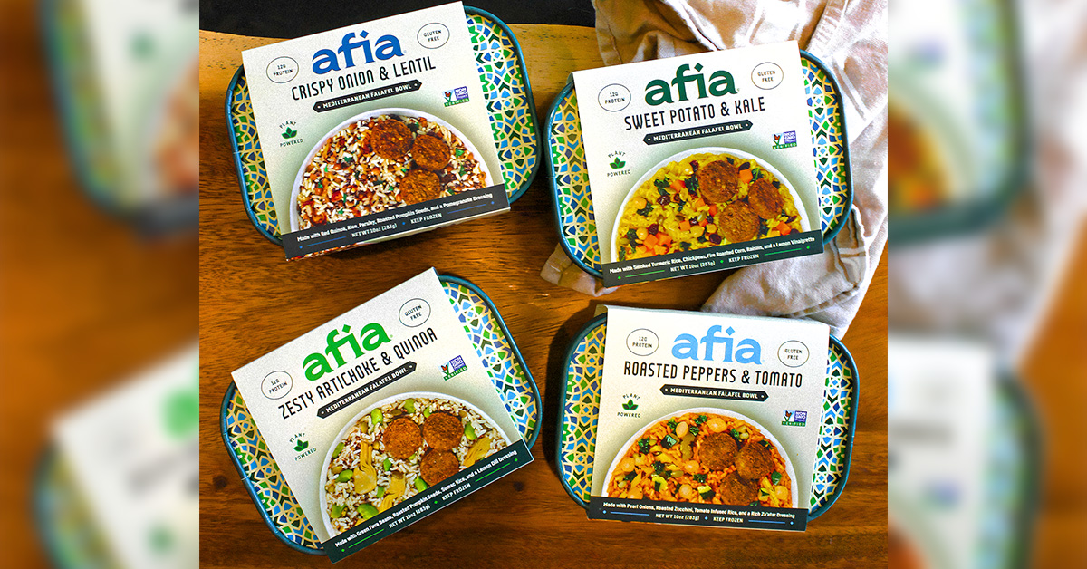 Afia's new frozen entree line