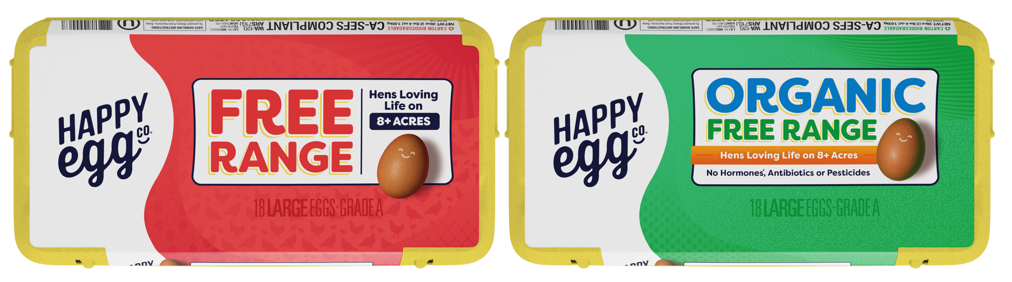 Happy Egg Co. Free Range Eggs Now Sold in 18Count Cartons