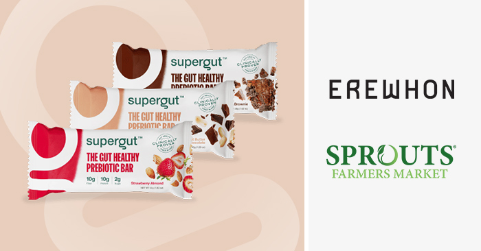 Supergut Prebiotic Bars Go Brick-and-Mortar in Sprouts, Erewhon