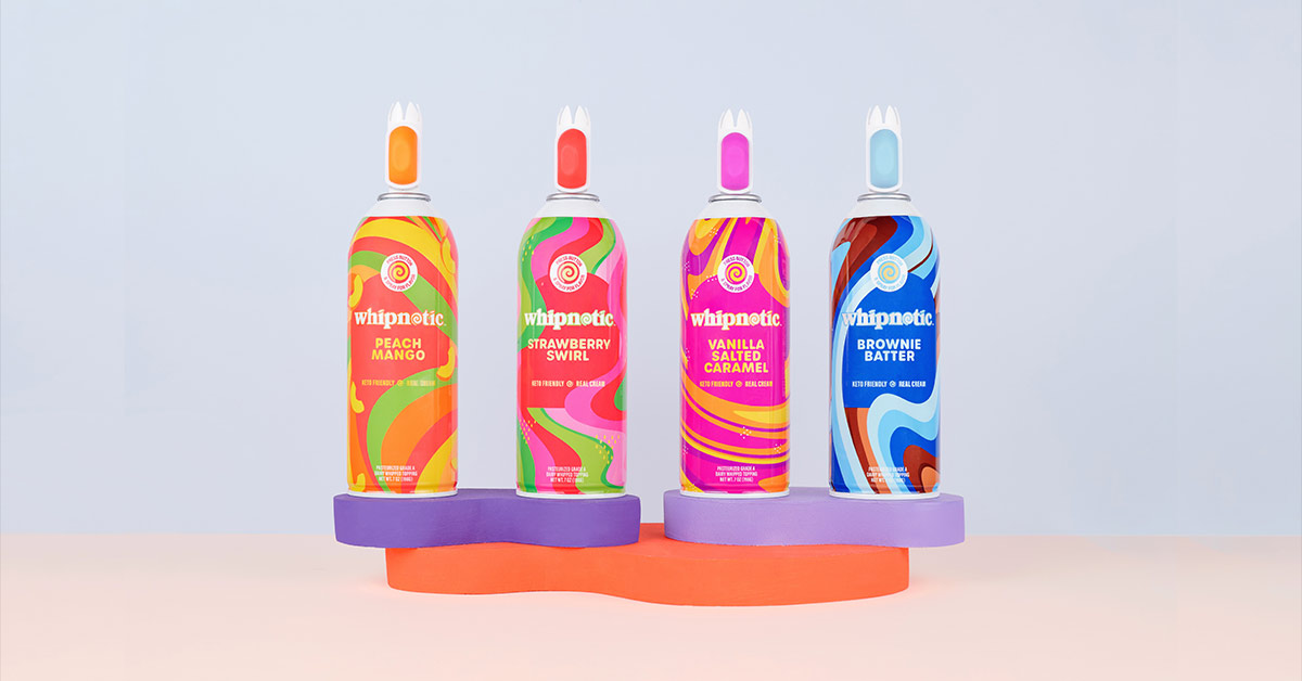 Whipnotic's four varieties of flavored whipped cream