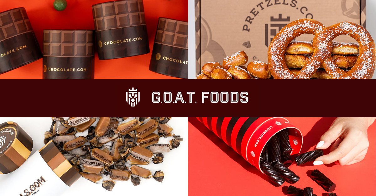 G.O.A.T. Foods owns the domain names for truffles, taffy, chocolate, pretzels and licorice, among others.