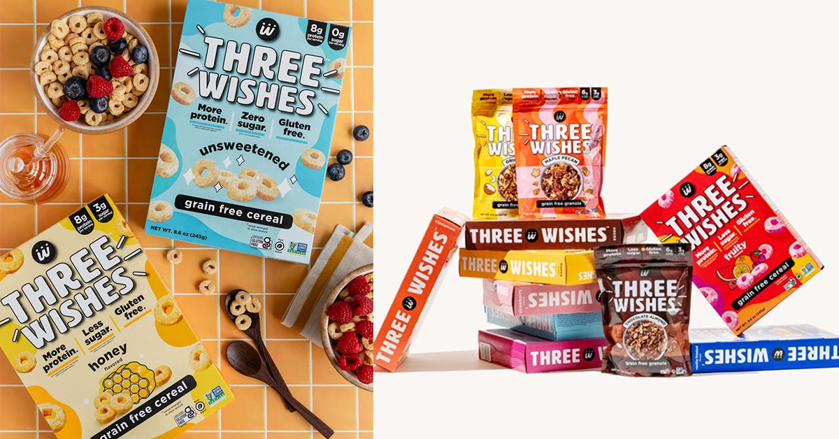Three Wishes started with zero-sugar, gluten-free cereal and moved into granola earlier this summer.