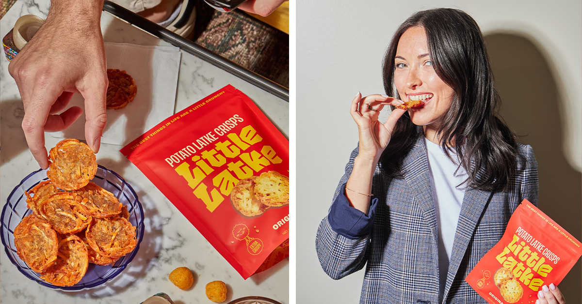 Little Latke launched last week as a shelf-stable snack version a Hanukkah potato pancake