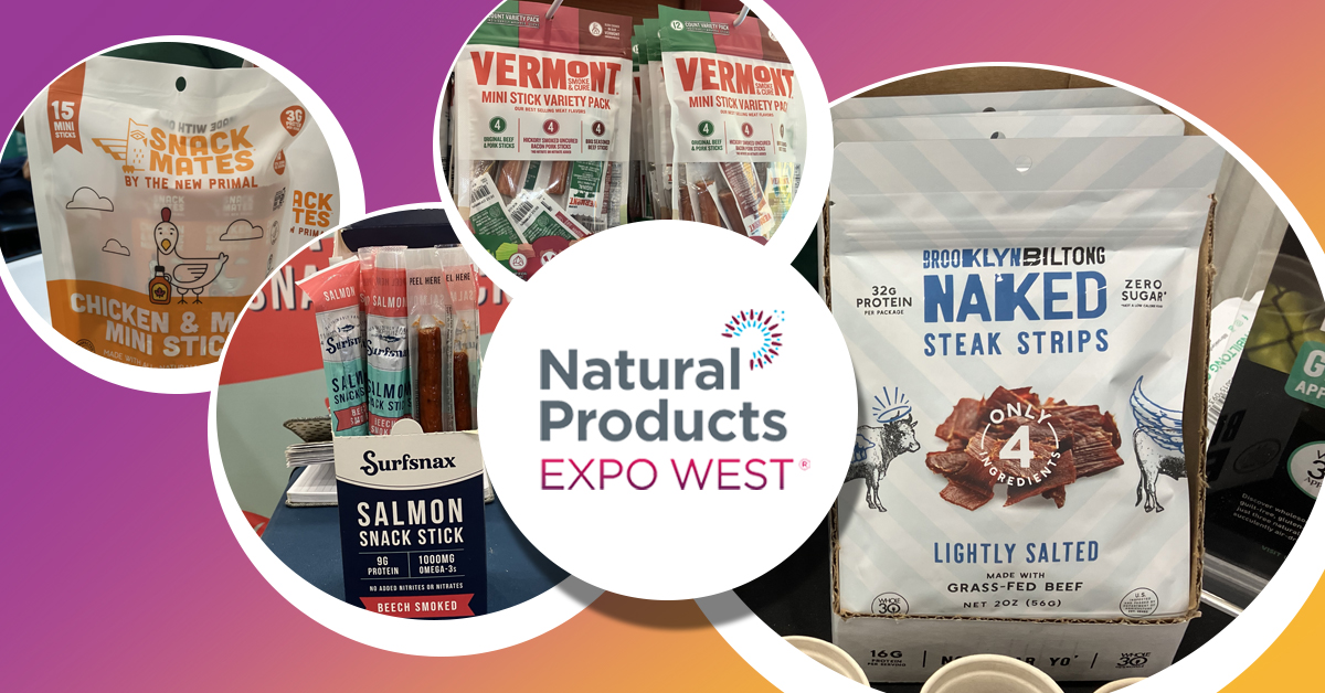 Meat snack makers brought an increased emphasis on sticks to Expo West