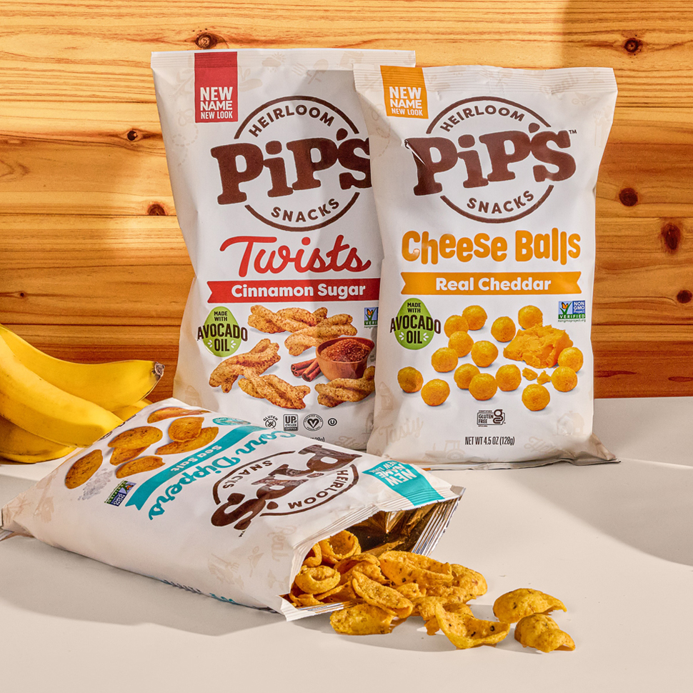 Pip’s Drops Corn In Rebrand Name, Adds Avocado Oil