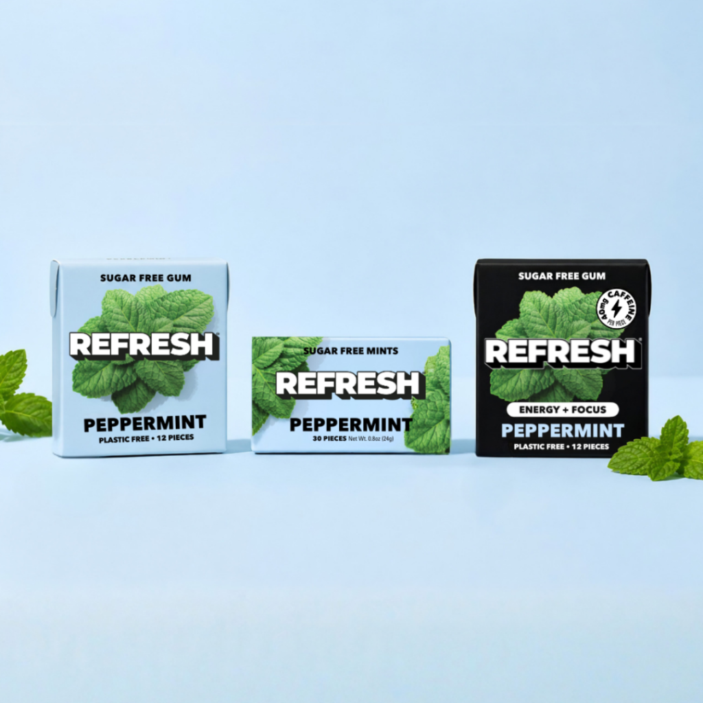 Refresh Gum Debuts Caffeinated Gum and Mints, Fresh New Look Amid Mainstream Push