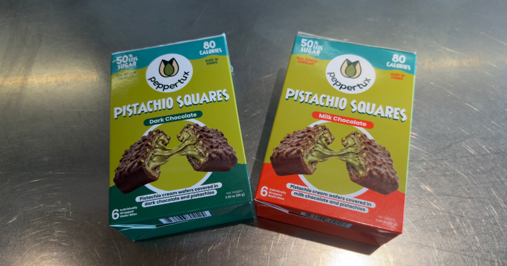 Szuares Review: Peppertux Pistachio Squares Are Near-Perfect | Nosh.com