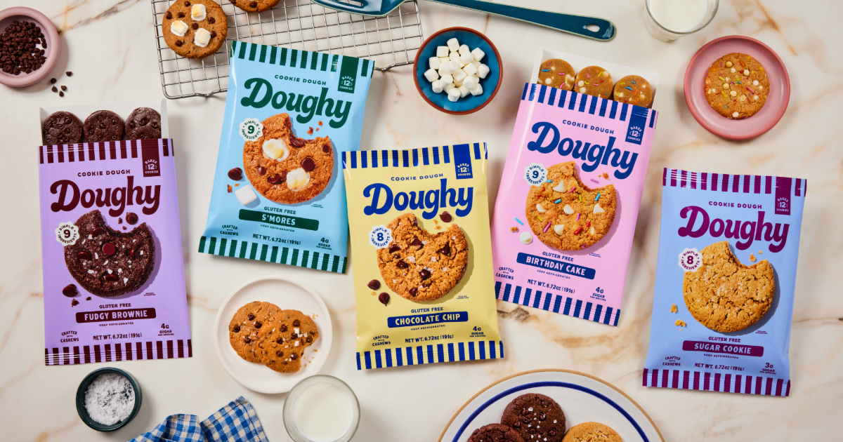 Doughy Unveils New Branding, Cookie 'Puck’ Flatpacks At Target